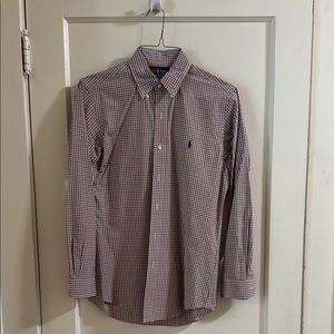 Polo by Ralph Lauren Casual Button Down Shirt Blue and Orange